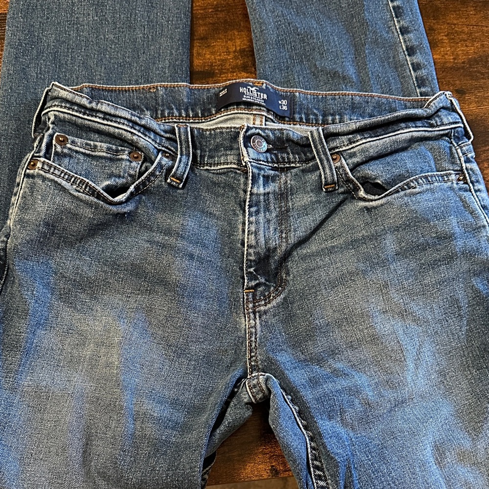 Hollister Slim Straight Blue Denim